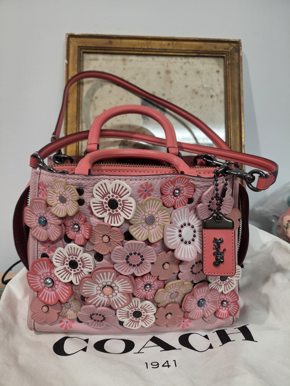 COACH Rogue 25 with Tea Rose Cherry Blossom Japan Exclusive 67690 PRICE FIRM!!!! - Picture 8 of 10